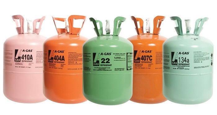 11,3 kg de gas freón R407c, gas refrigerante mixto R407c