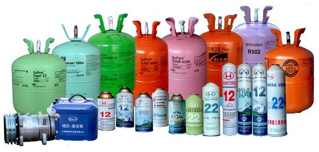 diferentes tipos de paquete de gas refrigerante