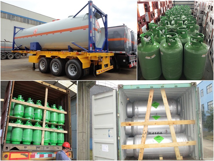 Exportation vers l'Europe R404A FREON dans un cylindre recyclable certifié CE de 10kg CE