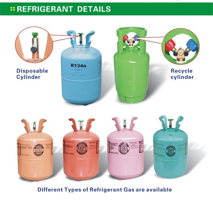 Embalaje de refrigerante Freon Gas R22 en tanque ISO